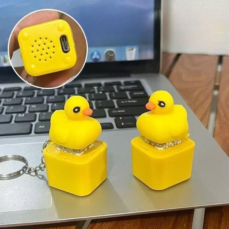 Móc Khóa Đồ Chơi Giảm Áp Lực Có Đèn Và Nhạc Treo Túi Xách BL118 - Túi Vịt Nhỏ