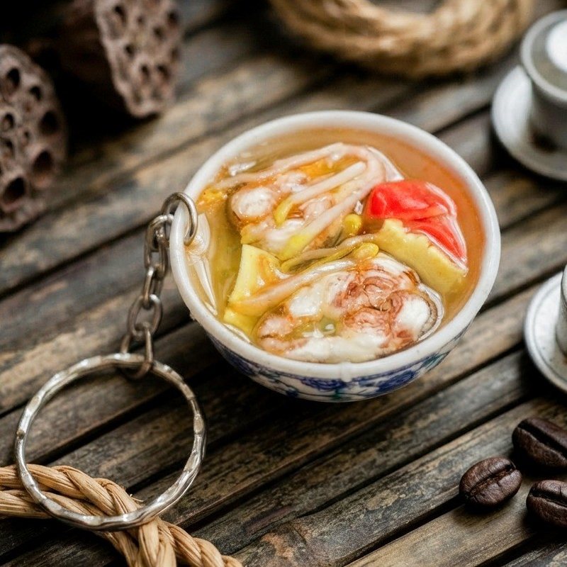 Móc Khóa / Nam Châm Món Ăn Việt BL213 - Canh chua cá - Móc khóa