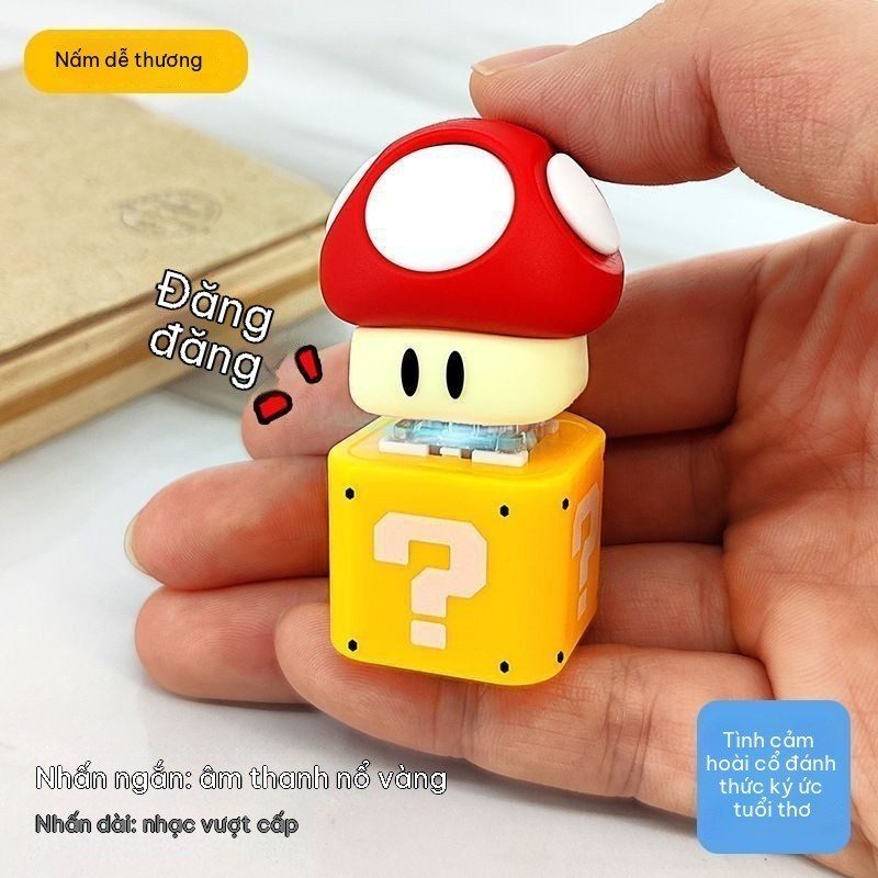 Móc Khóa Phím Cơ Nấm Mario Dễ Thương BL210