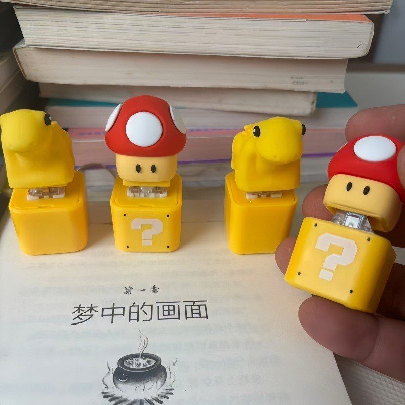 Móc Khóa Phím Cơ Nấm Mario Dễ Thương BL210