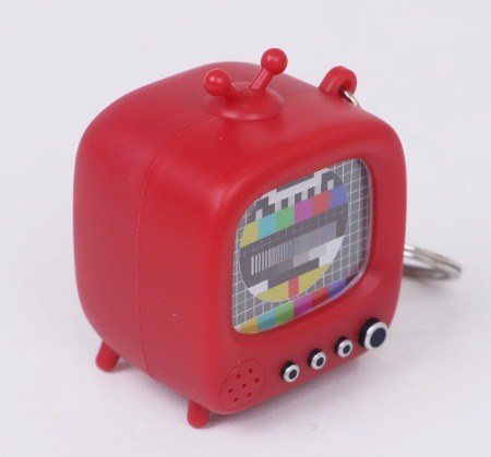 Móc Treo Balo Mô Hình TV Cổ Điển Phát Sáng BL232 - Màu đỏ - Móc khoá