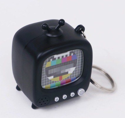 Móc Treo Balo Mô Hình TV Cổ Điển Phát Sáng BL232 - Màu đen - Móc khoá
