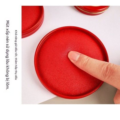 Mực Con Dấu Màu Đỏ Dạng Tròn D15