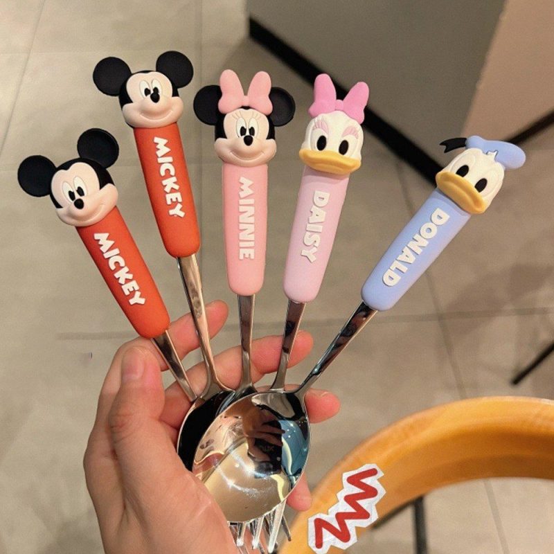 Muỗng nĩa Disney inox 304 hoạt hình cho bé ăn cơm, cháo BL102