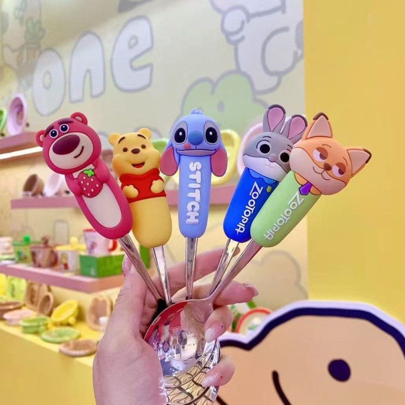 Muỗng nĩa Disney inox 304 hoạt hình cho bé ăn cơm, cháo BL102