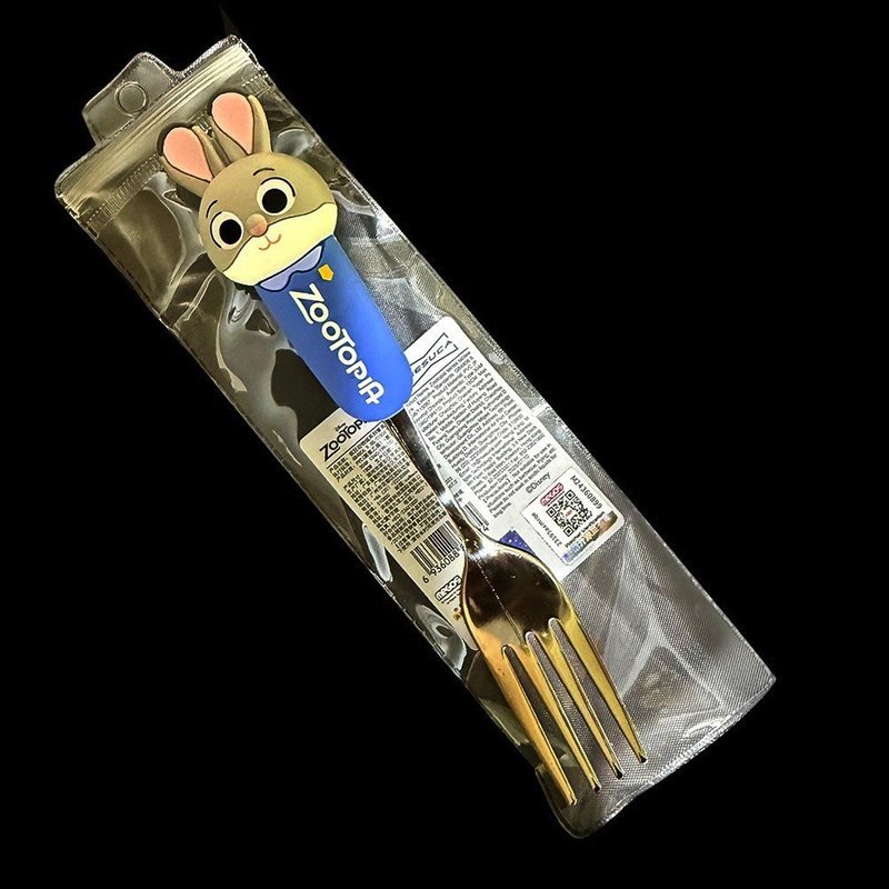 Muỗng nĩa Disney inox 304 hoạt hình cho bé ăn cơm, cháo BL102 - dĩa thỏ