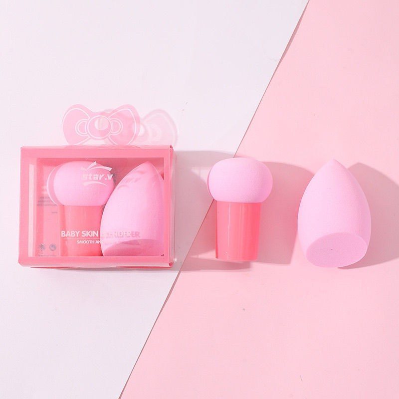 Mút Tán Nền Trang Điểm Siêu Mềm Hộp 2 Bông Trứng Dặm Cushion BB Cream