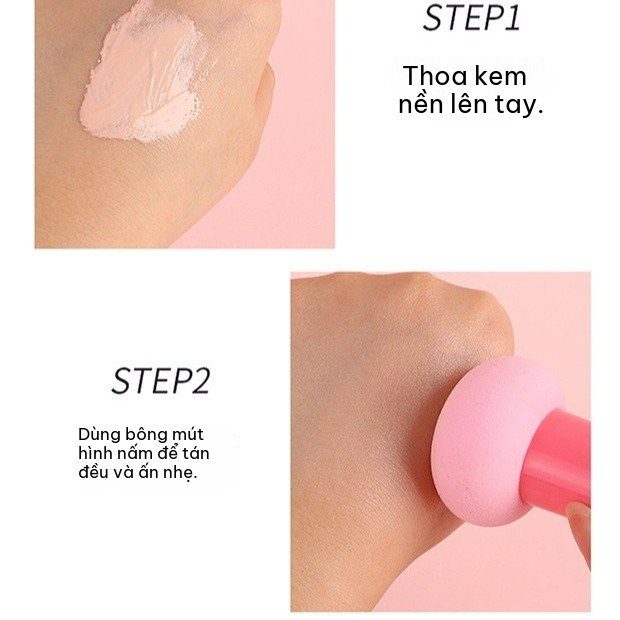 Mút Tán Nền Trang Điểm Siêu Mềm Hộp 2 Bông Trứng Dặm Cushion BB Cream