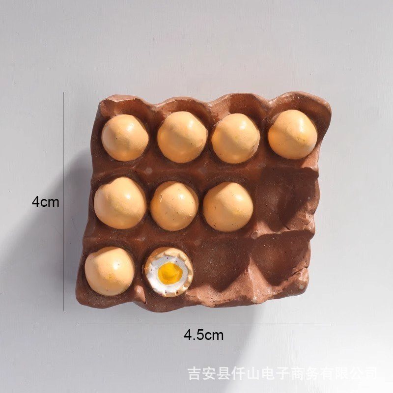 Nam châm dính tủ lạnh đồ ăn 3D BL174 - Vỏ Trứng Gà