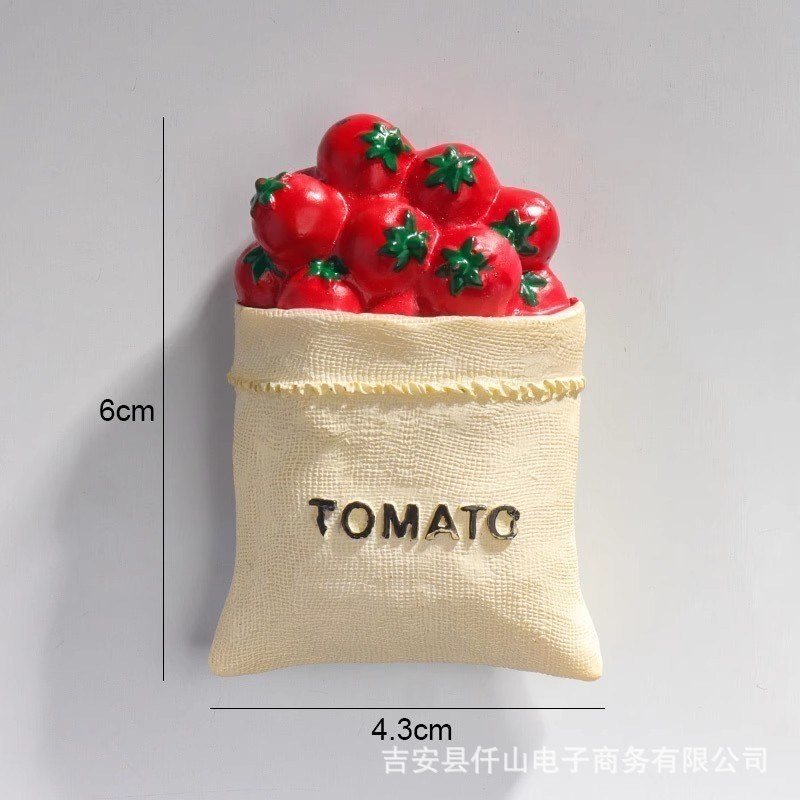 Nam châm dính tủ lạnh đồ ăn 3D BL174 - Túi Cà Chua
