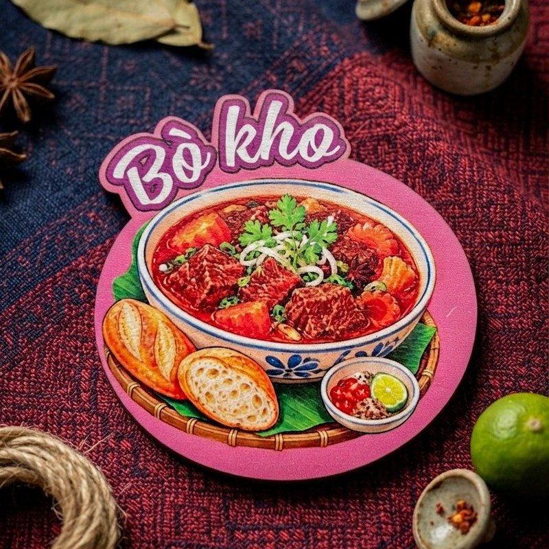 Nam Châm Gỗ Địa Điểm Du Lịch Việt Nam BL219 - bò kho