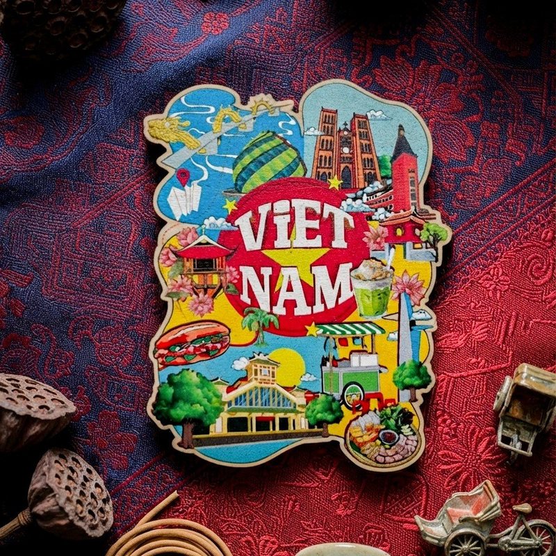 Nam Châm Gỗ Địa Điểm Du Lịch Việt Nam BL219 - Viet Nam