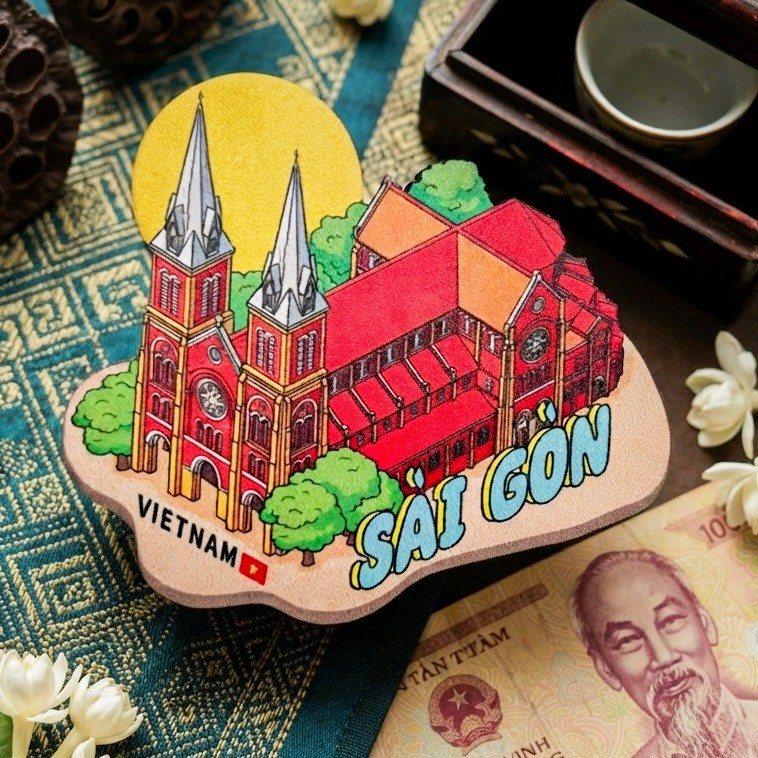 Nam Châm Gỗ Địa Điểm Du Lịch Việt Nam BL219 - NHÀ THỜ