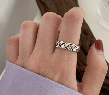Nhẫn Bạc Nữ Hàn Quốc TS08 - J1717 - Có thể điều chỉnh