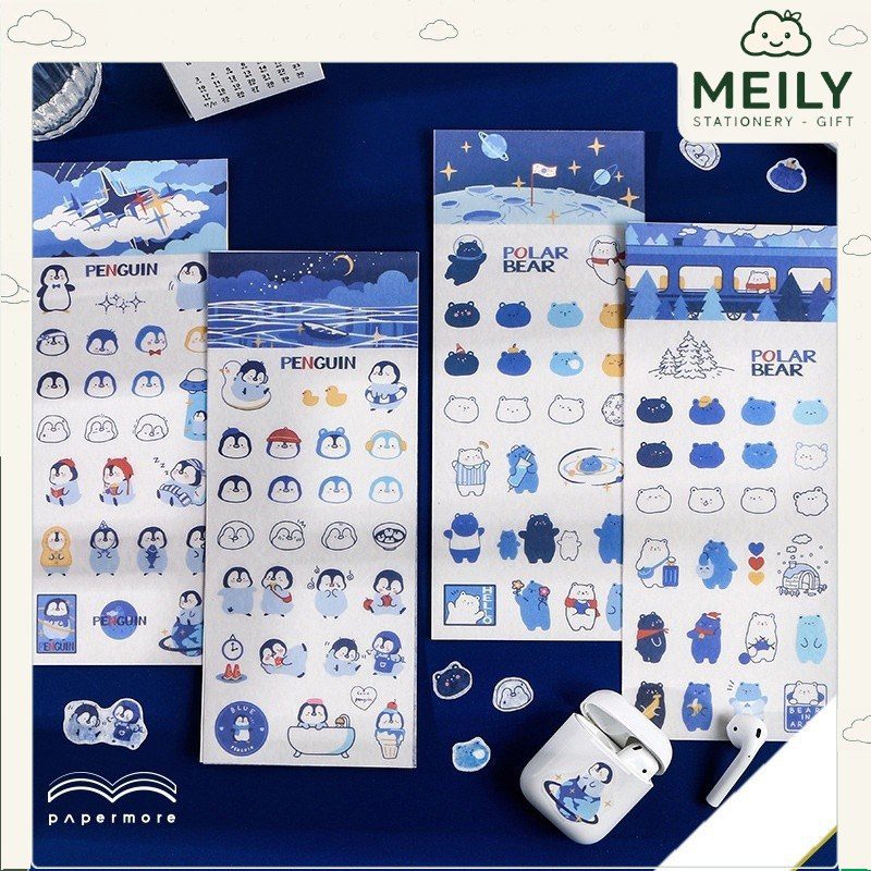 Nhãn dán sticker chim cánh cụt