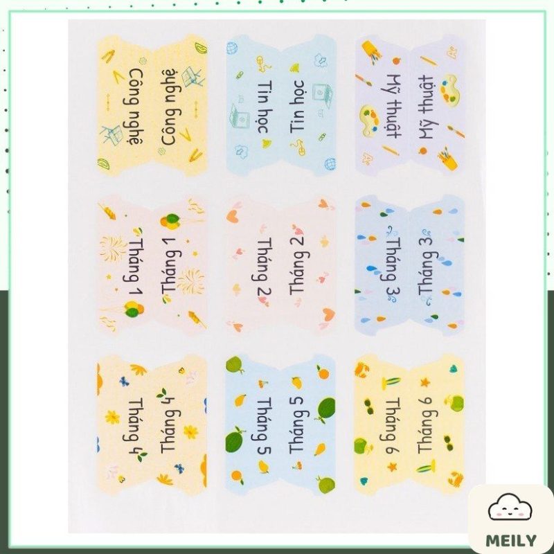 Nhãn dán sticker Klong tab phân trang, note học tập