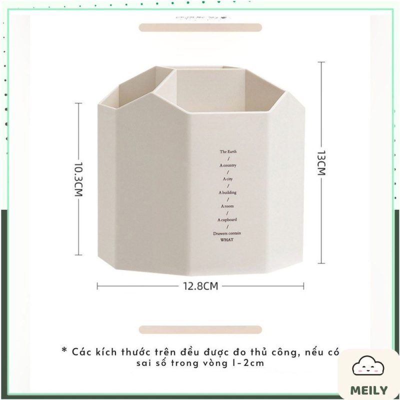 Ống bút, Hộp đựng bút nhựa xoay 360 độ 5 ngăn khoa học độc đáo K147