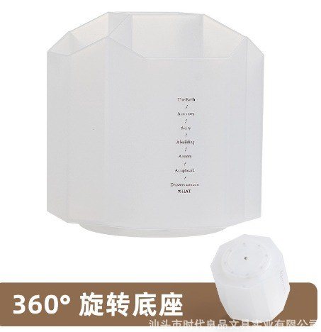 Ống bút, Hộp đựng bút nhựa xoay 360 độ 5 ngăn khoa học độc đáo K147 - Trong suốt