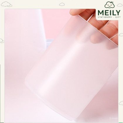 Ống đựng bút cốc trụ tròn nhựa trong mờ nhựa nhám trong để bút