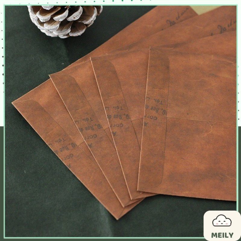 Phong bì thư cổ điển màu da bò retro 11x16cm đựng thiệp TH19