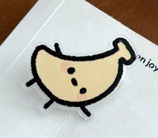 Pin cài nhựa hình trái cây, bánh kẹo, sushi K202 - quả chuối