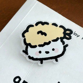 Pin cài nhựa hình trái cây, bánh kẹo, sushi K202 - tôm chiên