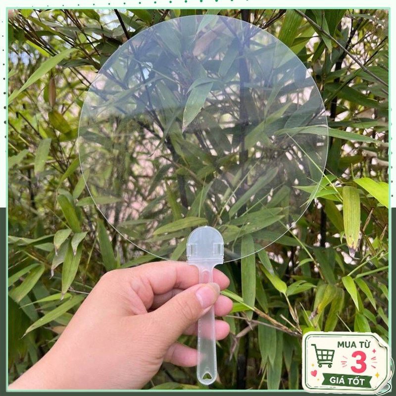Quạt nhựa cầm tay tự do trang trí thiết kế K187 - hình tròn