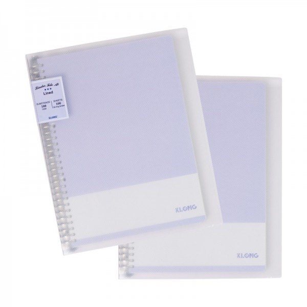 Ruột sổ còng Klong A4 30 lỗ 100 tờ kẻ ngang, caro nét đứt 100gsm - Sổ kẻ ngang nét đứt kẹp còng sắt A4 100 tờ 100/76 Klong MS523-30 chấu