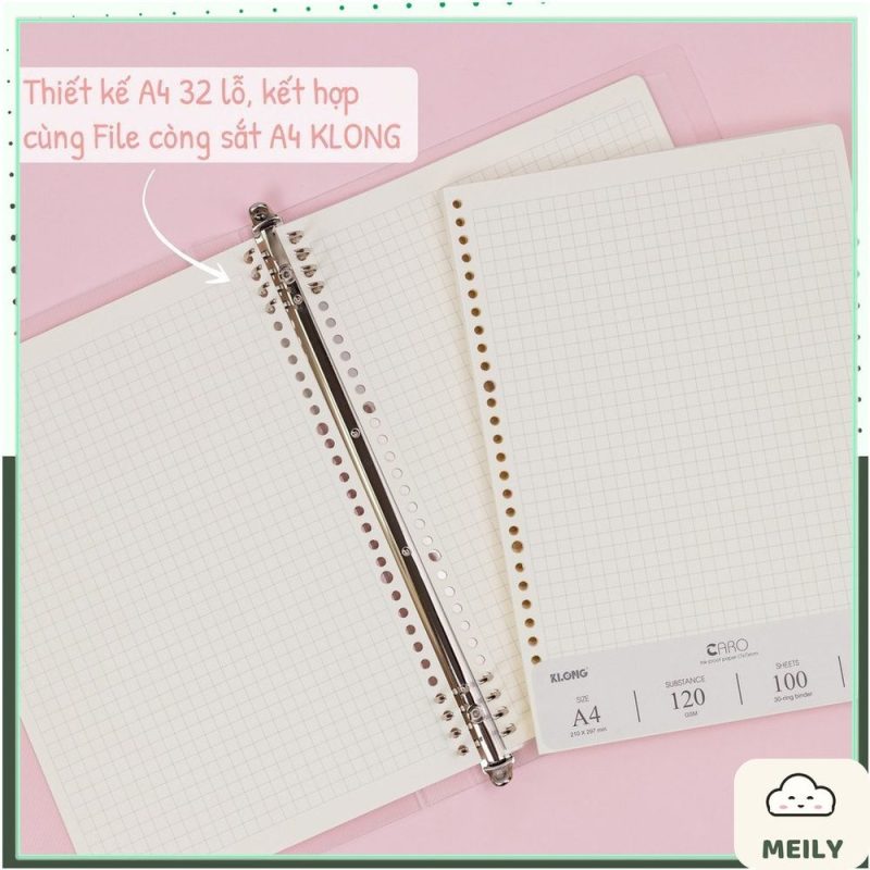 Ruột sổ A4 thay thế còng 100 tờ 120GSM MS 553