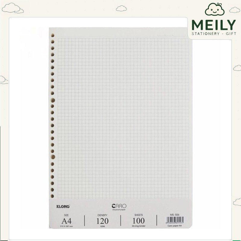 Ruột sổ còng A4 gồm 100 tờ caro/dotgrid định lượng cao MS 556