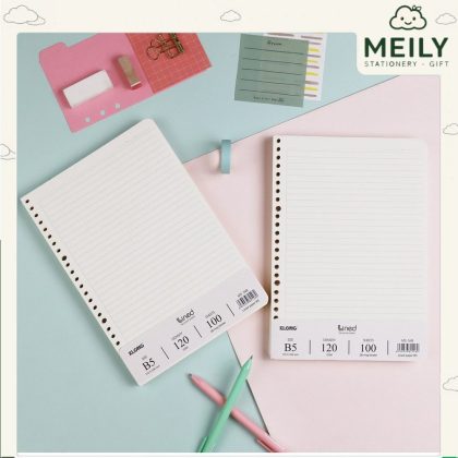 Ruột sổ còng A5,B5,A4 Klong caro-lined-chấm dotgrid,giấy refill binder nét đứt