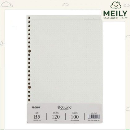 Ruột sổ còng B5 Dot Grid chấm lưới tròn Klong - 100 tờ MS 547