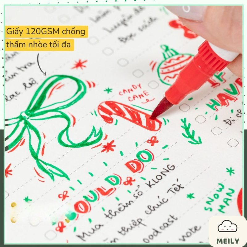 Ruột sổ kế hoạch Paper Planner Klong A5 96 trang 120gsm MS 963