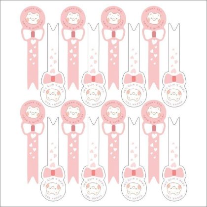 Set 100 sticker thank you hình gấu dễ thương TE85