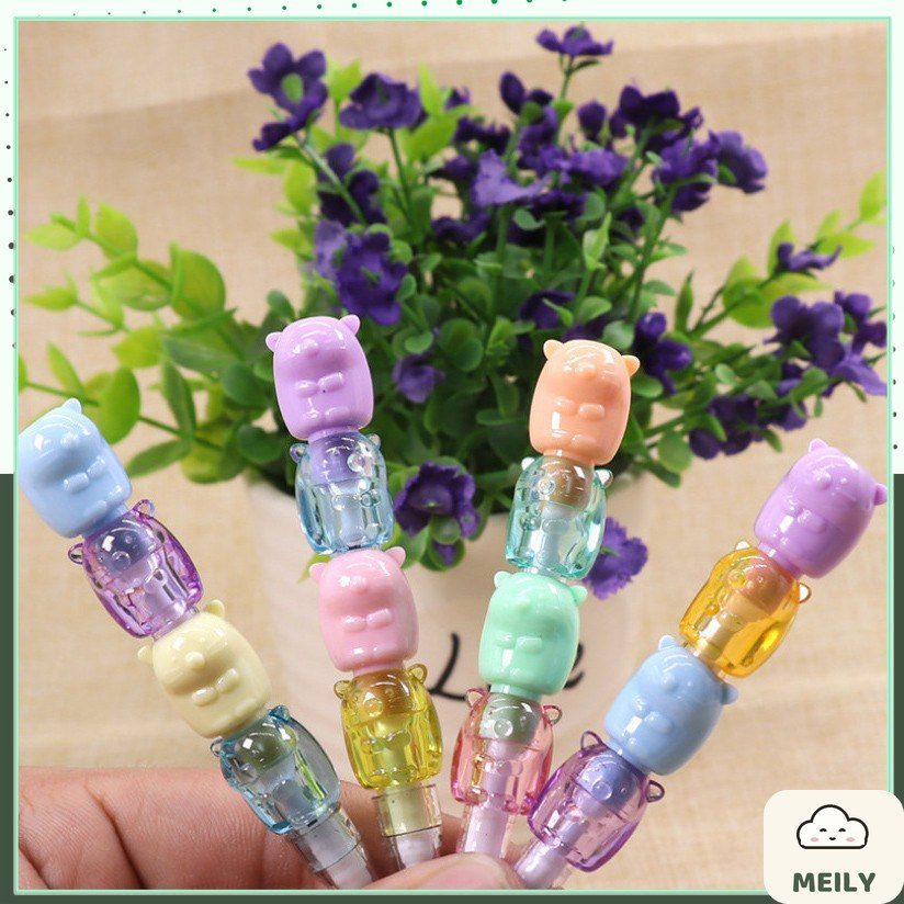 Set 2 bút chì khúc ngòi HB hình thiết kế mẫu động vật cute B113