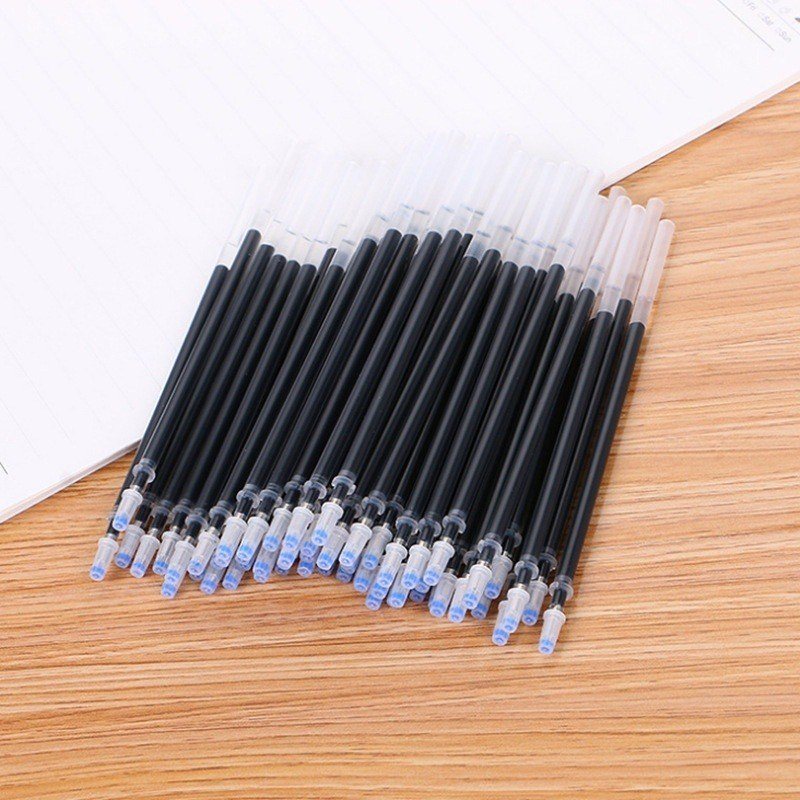 Set 20 bút gel ngòi kim nét 0.5mm mực đen B88 - Ruột bút mực xanh B88R