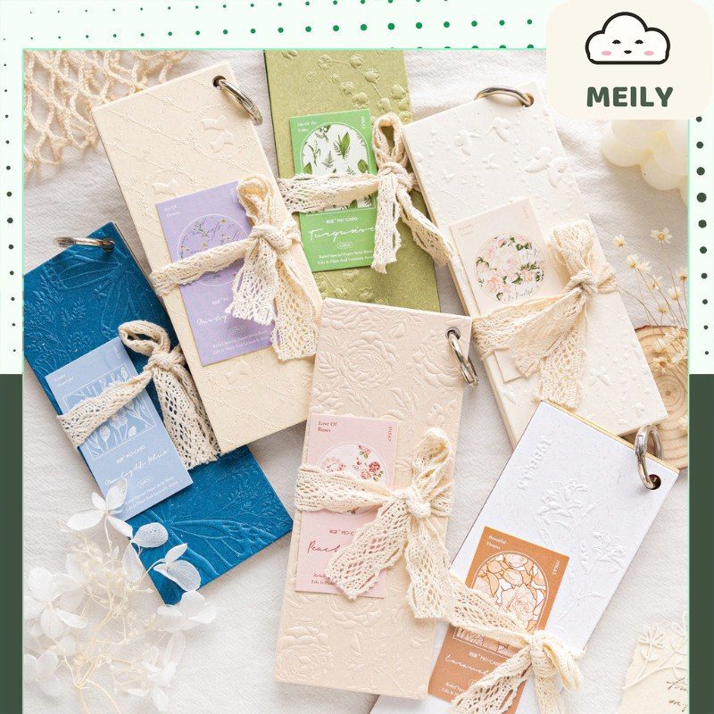Set 21 tờ giấy sổ thư bưu thiếp dập nổi STI72