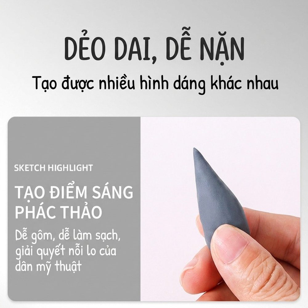 Set 3 tẩy đất sét Languo kèm hộp nhựa K231