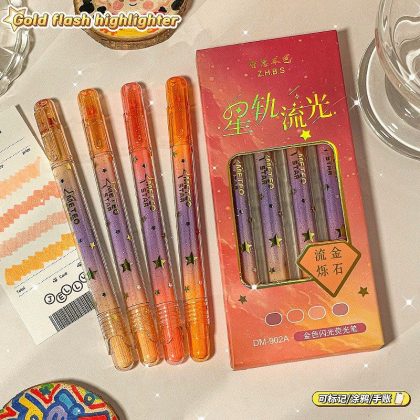 Set 4 bút highlight lấp lánh HI23