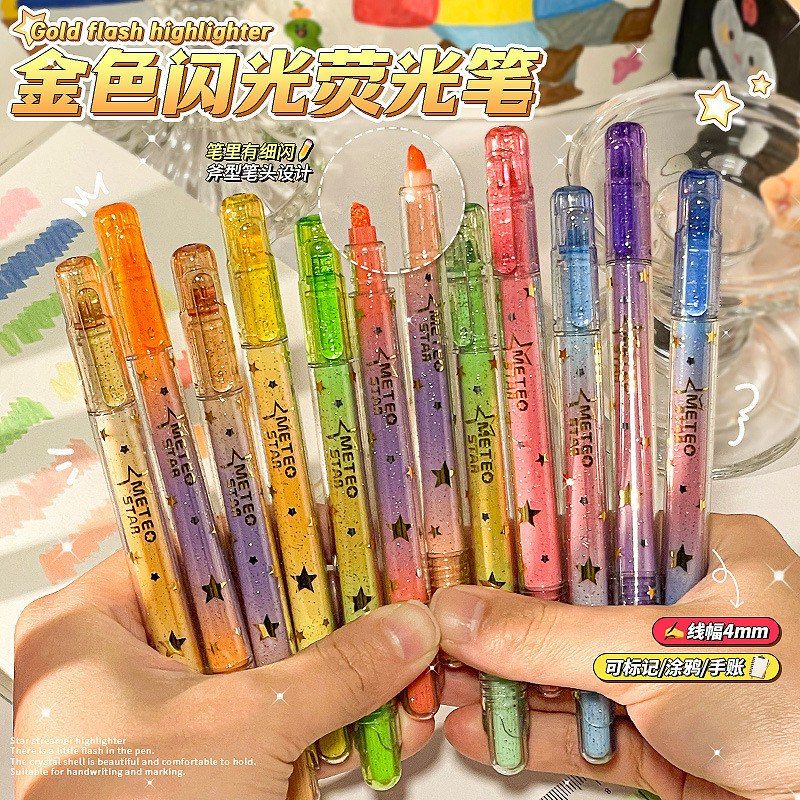 Set 4 bút highlight lấp lánh HI23