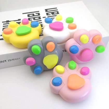 Set 4 bút highlight mini chân mèo HI20