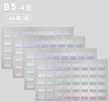 Set 4 tab phân trang và miếng đánh dấu cho sổ còng A5, B5 P10 - B5, trung