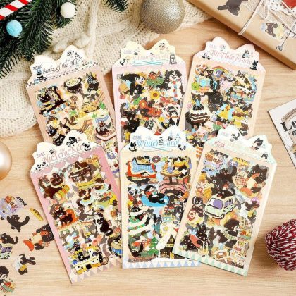 Set 4 Tờ Sticker Mèo Cưng STI109