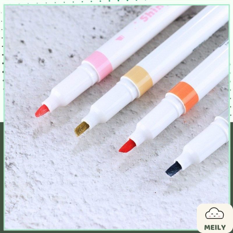 Set 5 bút dạ quang ghi chú có nhũ ánh kim HI13