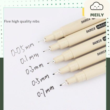 Set 5 bút đi nét màu mực đen B108