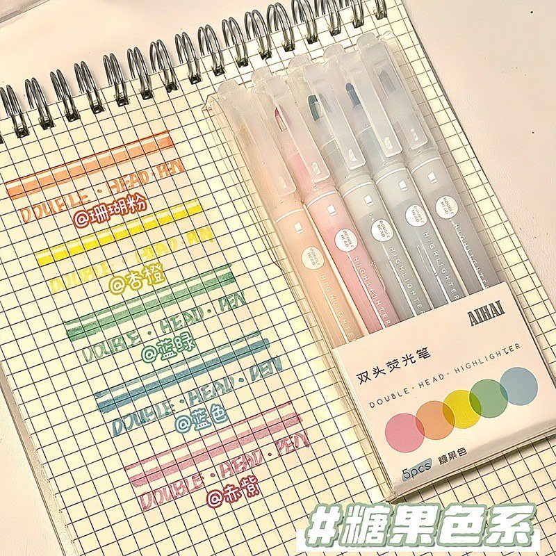 Set 5 bút highlight phong cách Nhật HI22 - Candy