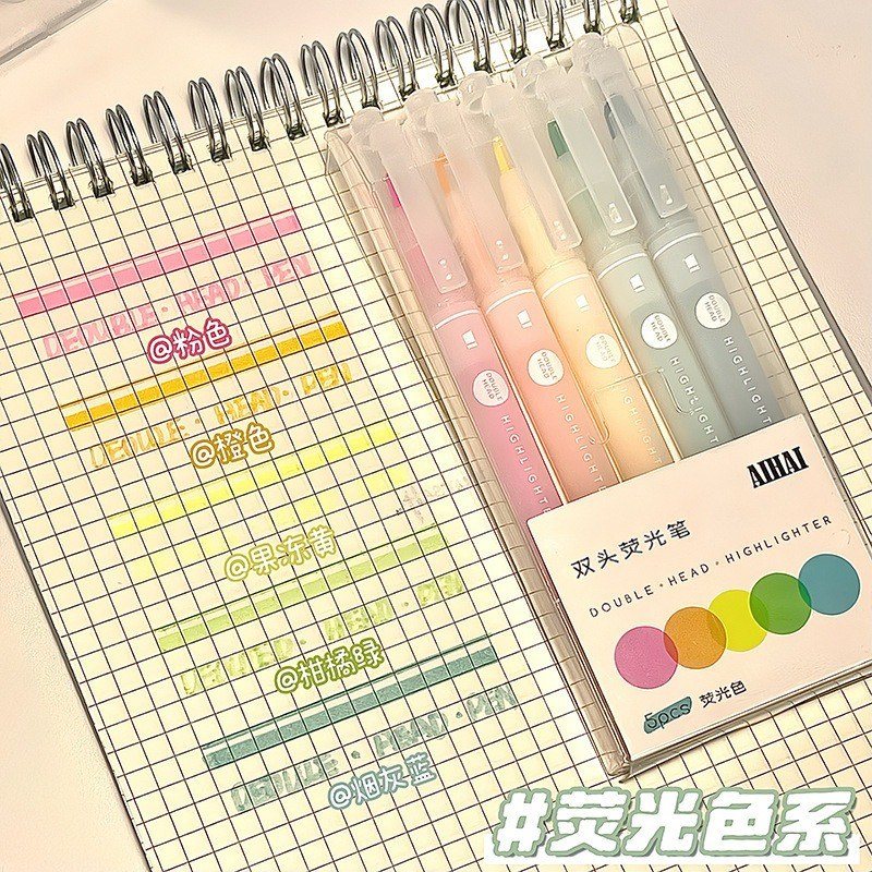 Set 5 bút highlight phong cách Nhật HI22 - Neon