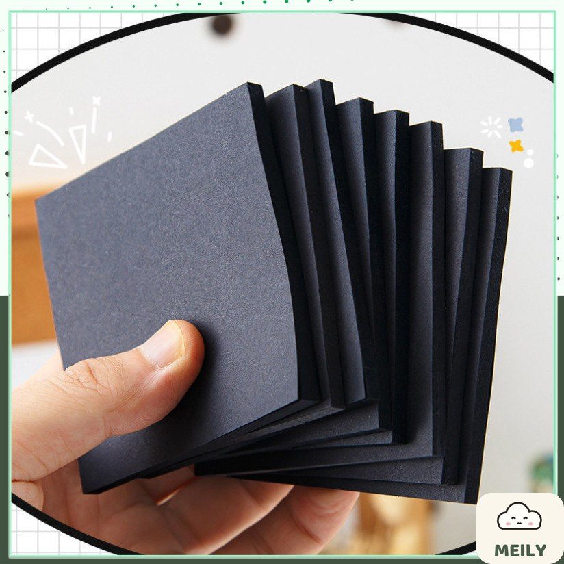 Set 50 tờ note giấy đen viết NO48
