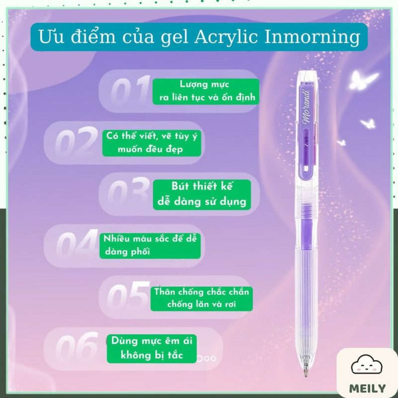 Set 6 Bút Gel Inmorning B170 Ngòi 0.5mm