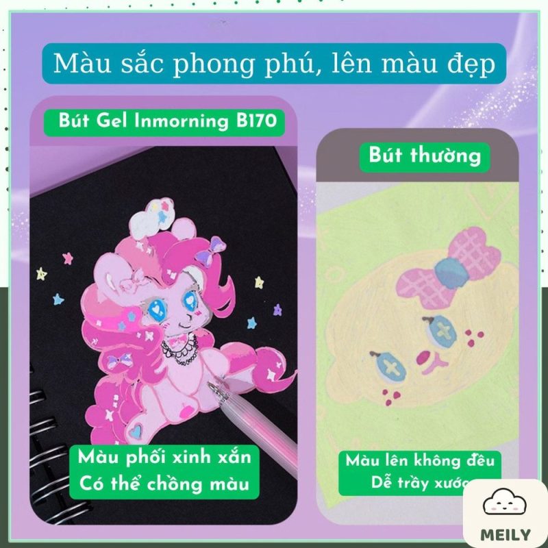 Set 6 Bút Gel Inmorning B170 Ngòi 0.5mm